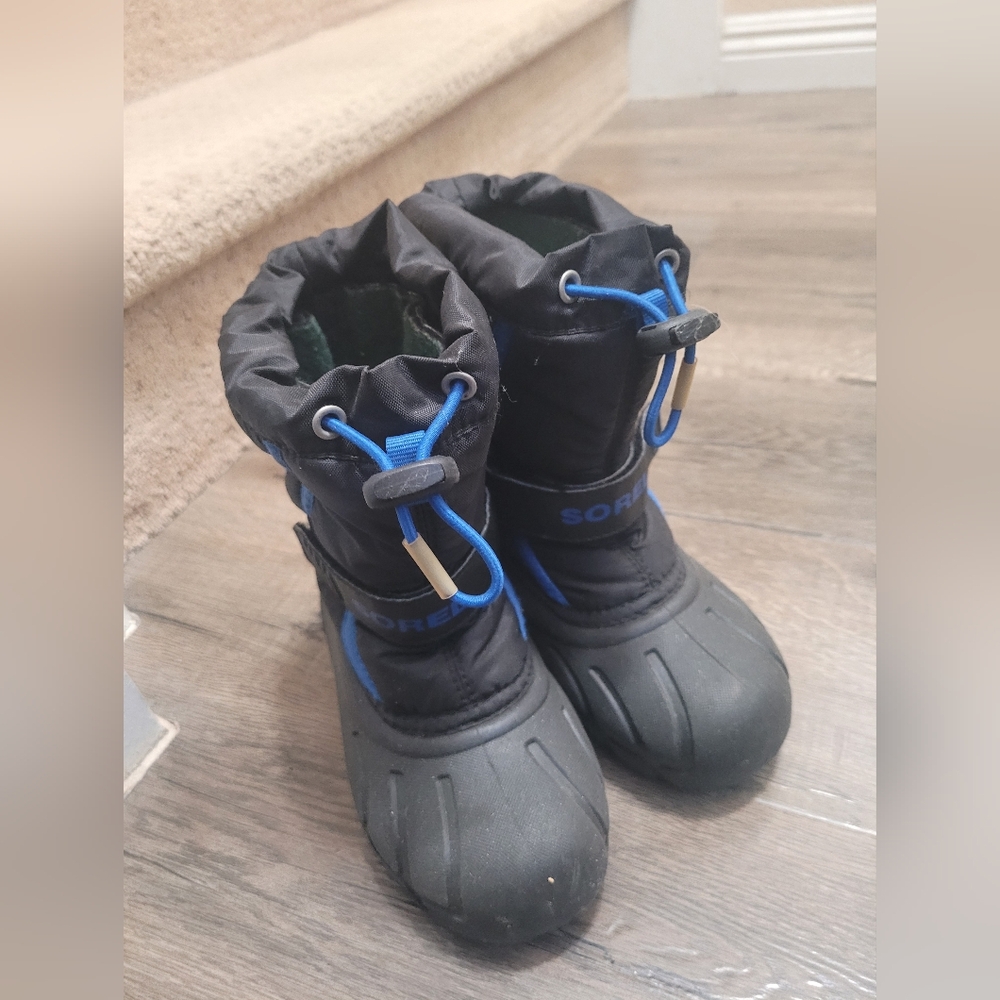 Sorel, Kids size 12, Black and Blue